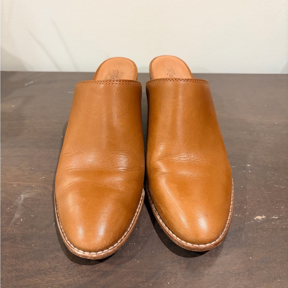 Madewell Tan Leather Mules
